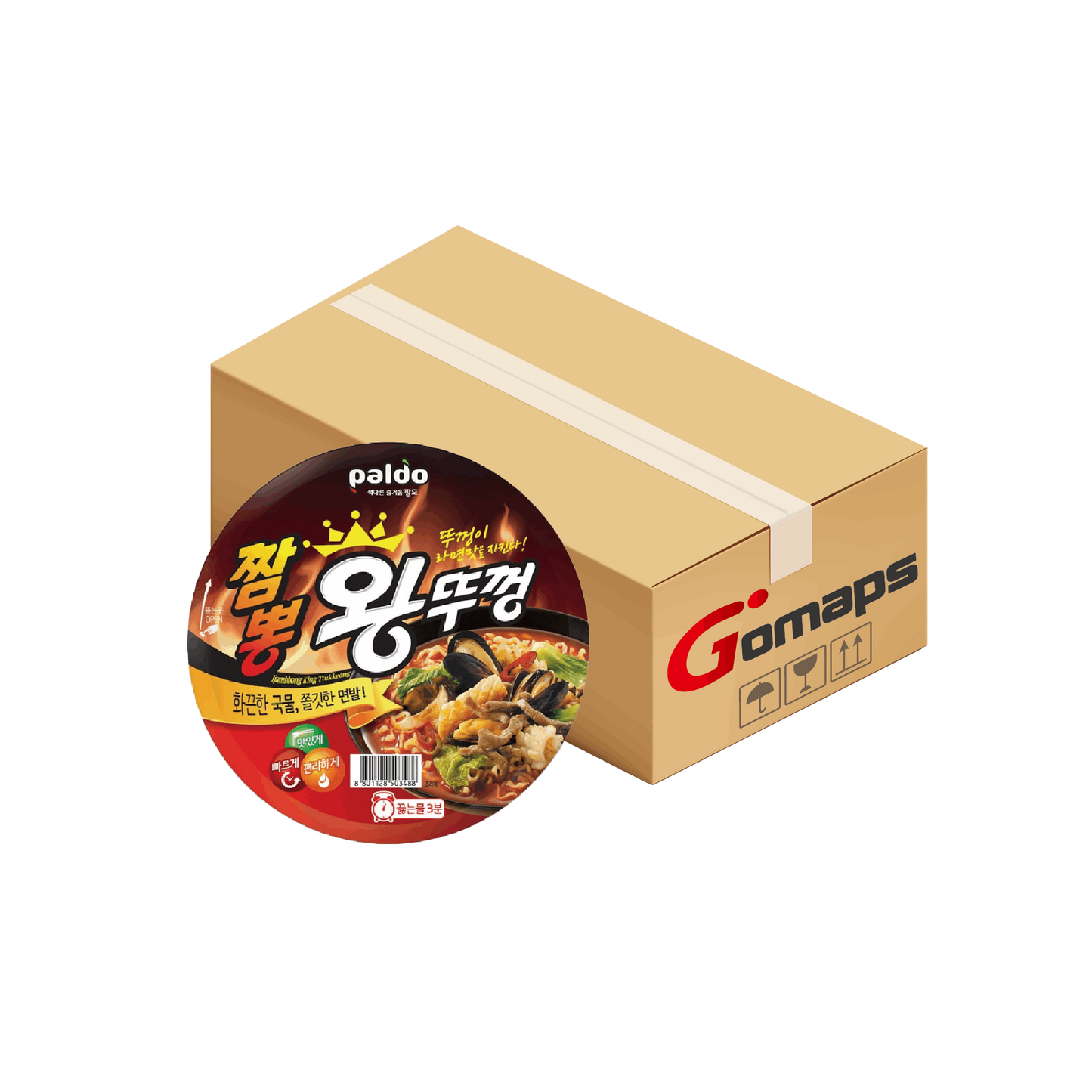 팔도 짬뽕 왕뚜껑 사발 라면 18입