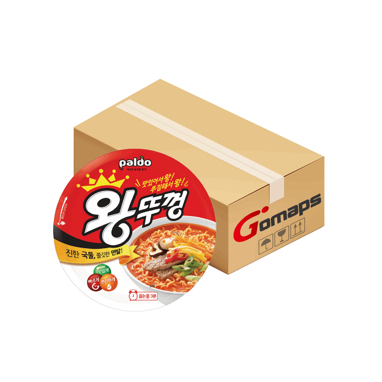 팔도 왕뚜껑 사발 라면 18입