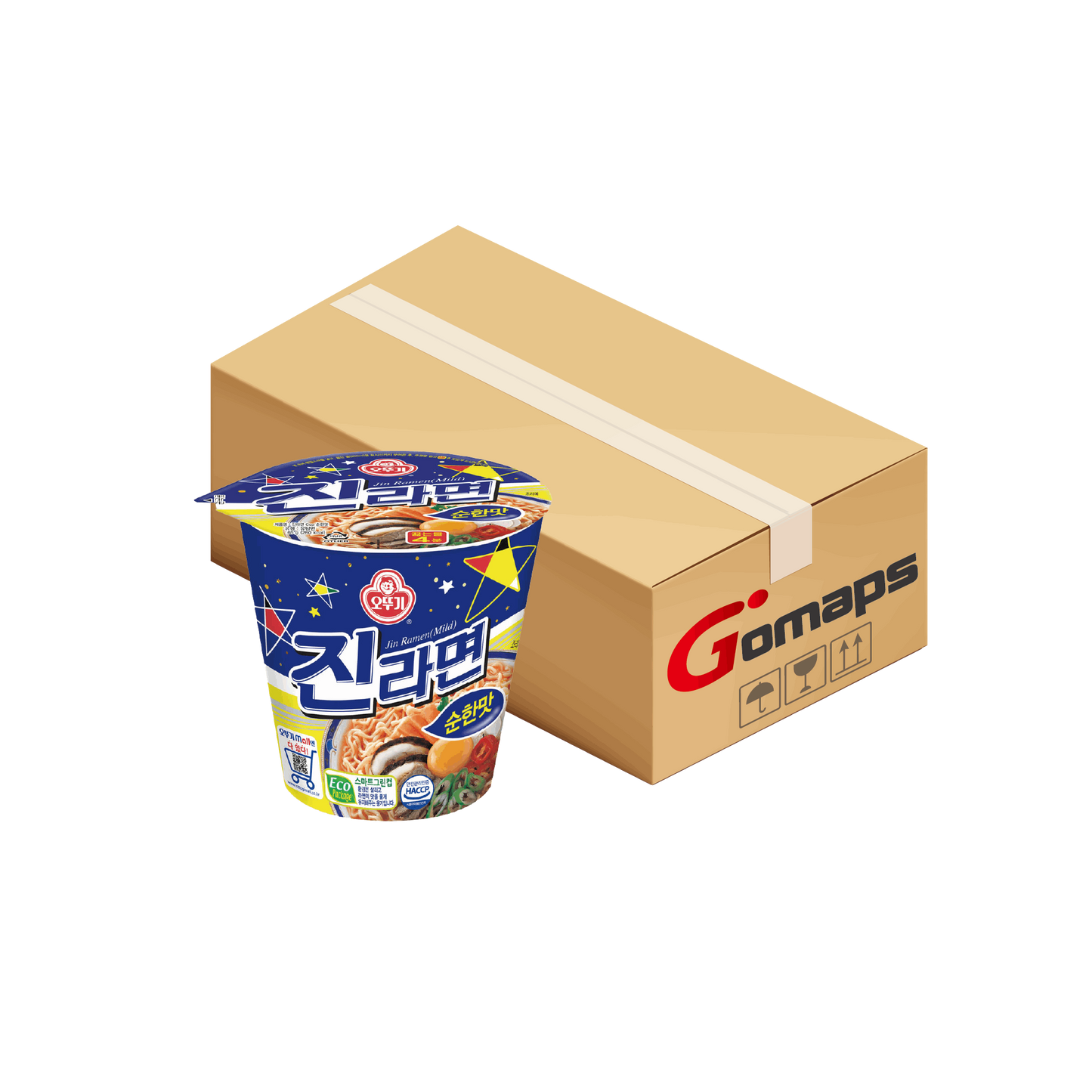오뚜기 진라면 컵 매운맛 65G(소) X 6입