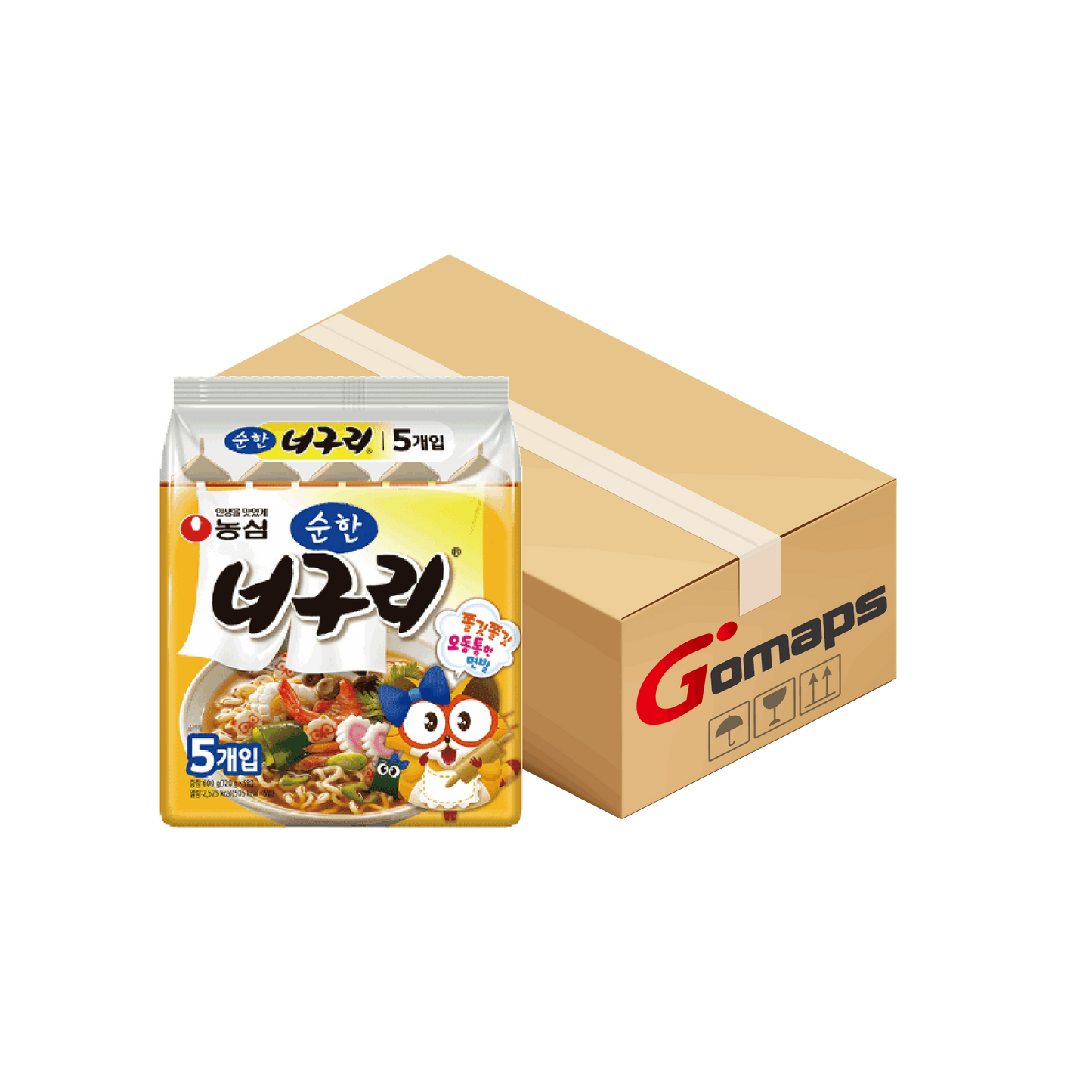 농심 너구리 라면 순한맛 (멀티) 120G x 40입