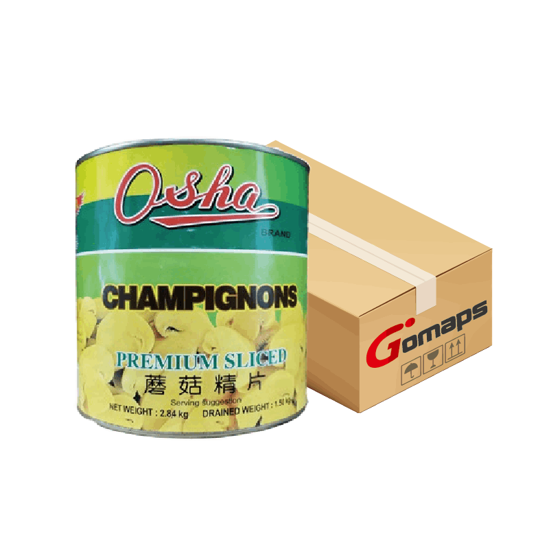 CHAMPIGNOS 슬라이스 버섯(양송이)캔 2.8KG x 6