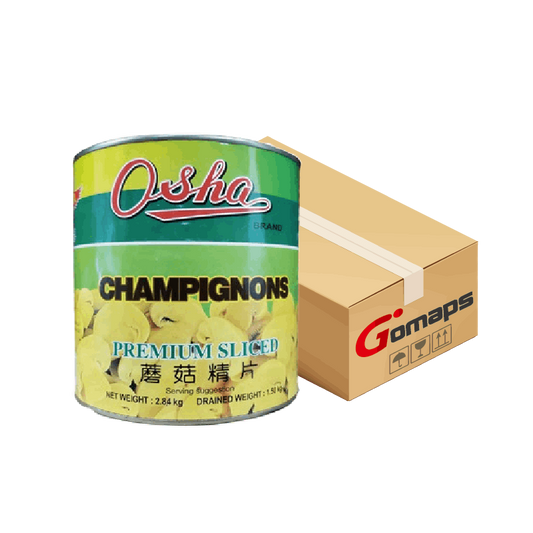 CHAMPIGNOS 슬라이스 버섯(양송이)캔 2.8KG x 6