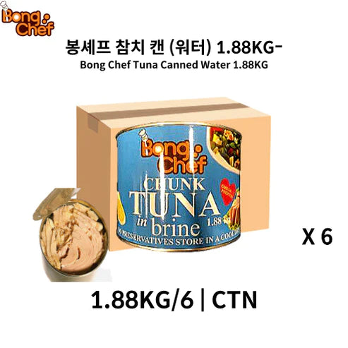 Chef Bong Water Can Tuna 1.88KG x 6