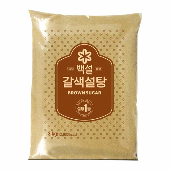 CJ 백설 갈색설탕(황설탕) 3KG x 6