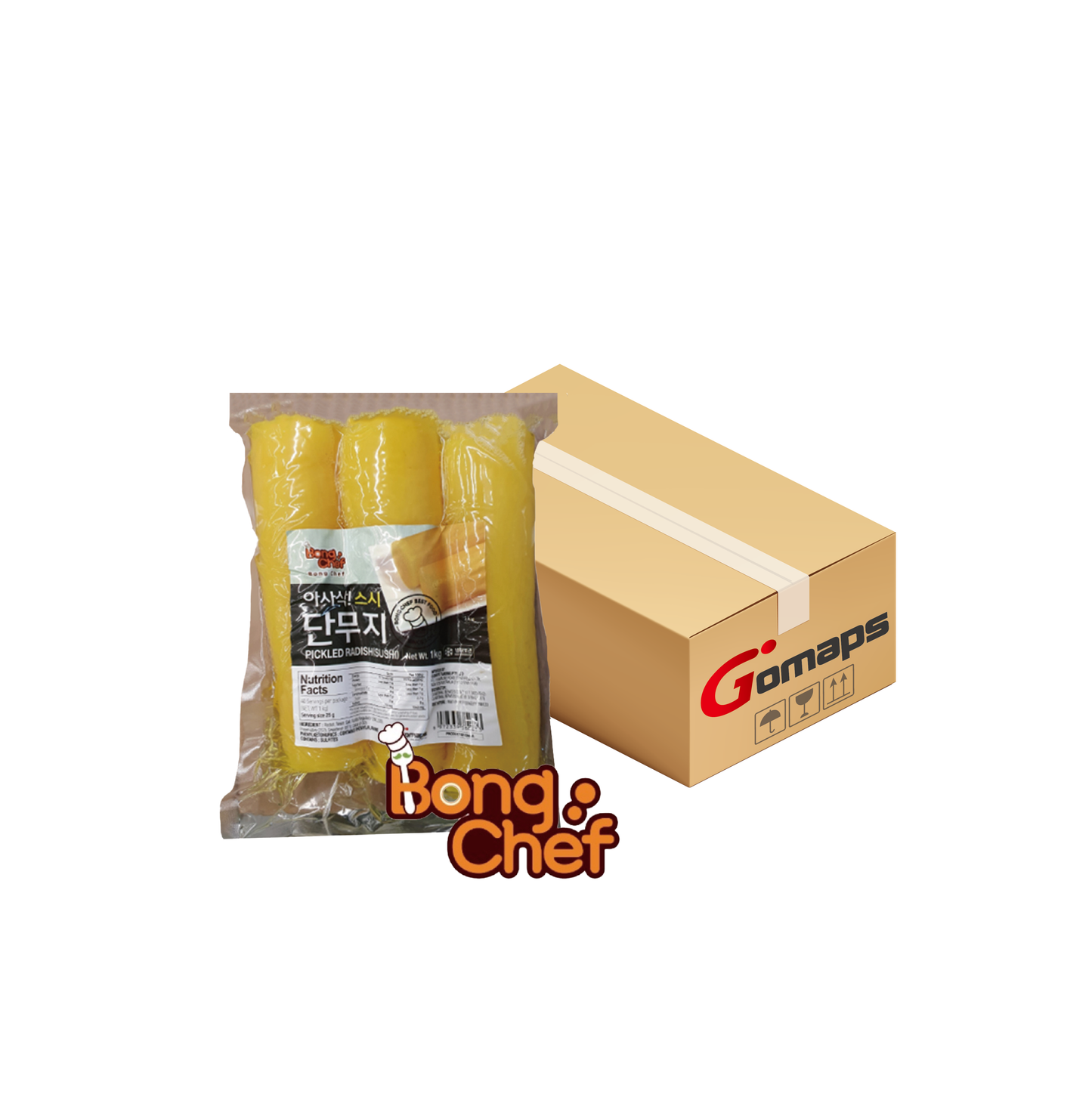 봉셰프 스시용 황 단무지 1KG x 14입