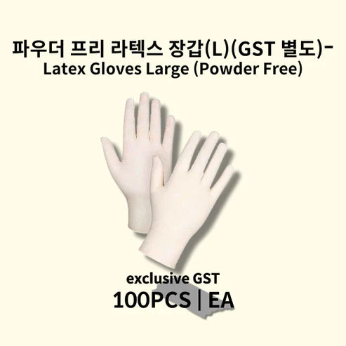 Powder-free latex gloves (L)LATEX/FL 100P (GST excluded)