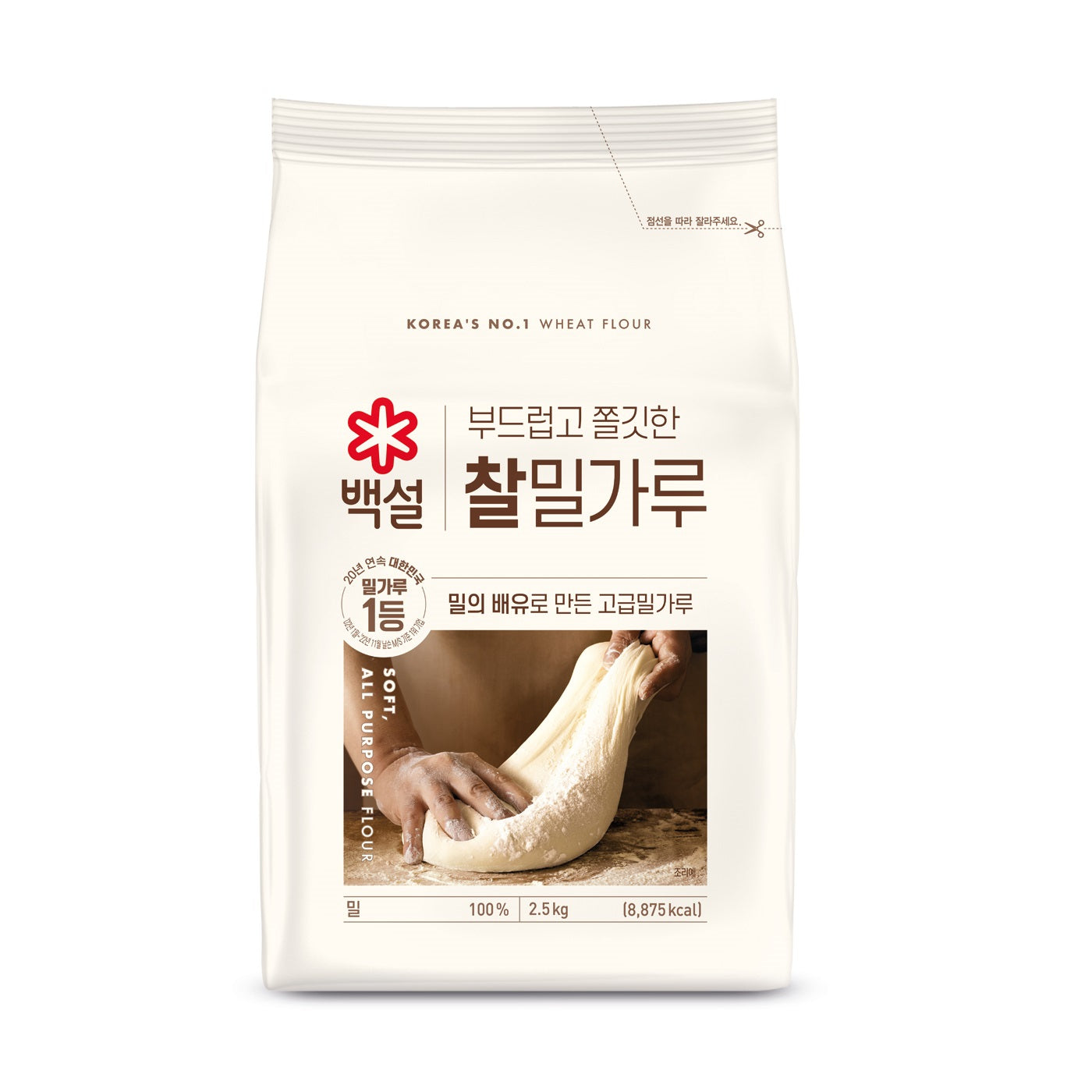 CJ 백설 찰 밀가루 2.5KG x 6