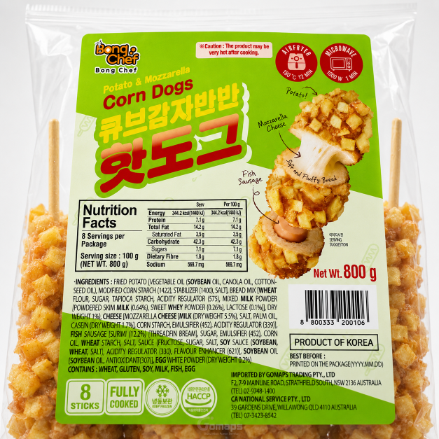 BONG CHEF CRISPY POTATO HOTDOG 100G x 8 x 5