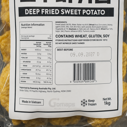 FROZEN DEEP FRIED SWEET POTATOS  1KG