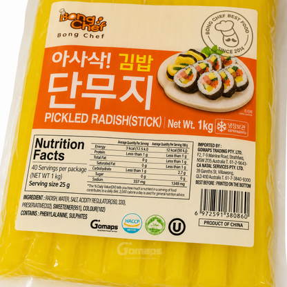 Bong Chef pickled radish for kimbap 1KG x 14