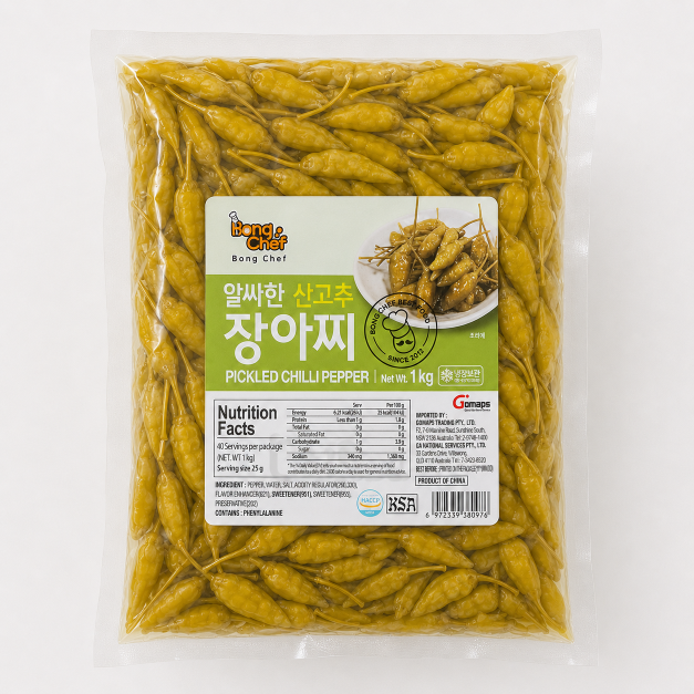 봉셰프 산고추 장아찌 1KG x 10