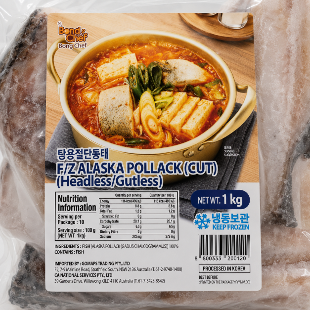 봉셰프 탕용 절단 동태 1KG X 10입
