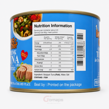 Chef Bong Water Can Tuna 1.88KG x 6