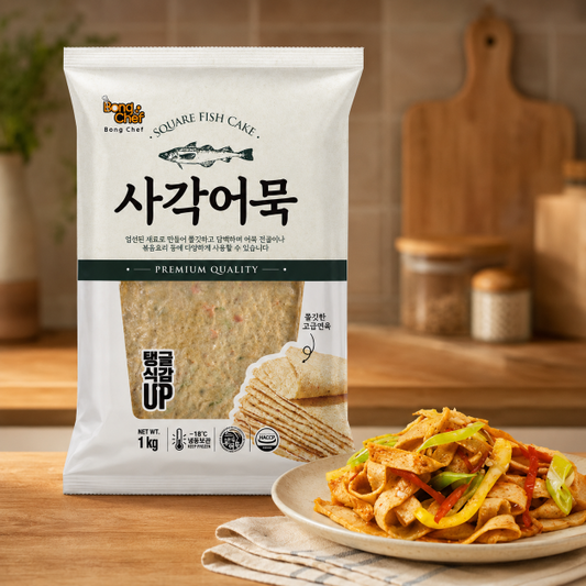 Bong Chef Delicious Busan Square Fish Cake 1KG x 10