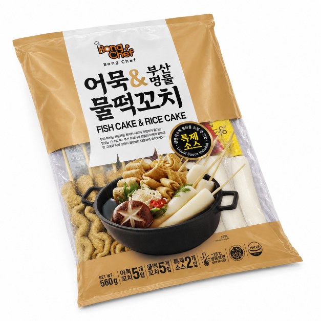 Bong Chef Rice Cake & Fish Cake Skewers (inc. sauce) 485G (5/5) x 16