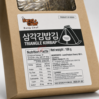 봉셰프 삼각 김밥 김 100매