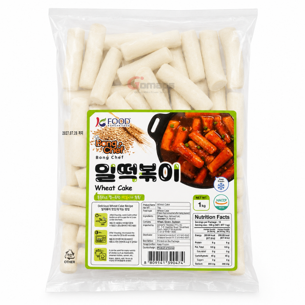 봉셰프 밀 떡볶이 떡 (굵은떡) 1KG x 10