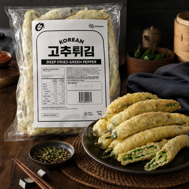 FROZEN DEEP FRIED GREEN PEPPER 1KG