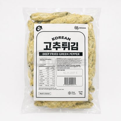 FROZEN DEEP FRIED GREEN PEPPER 1KG