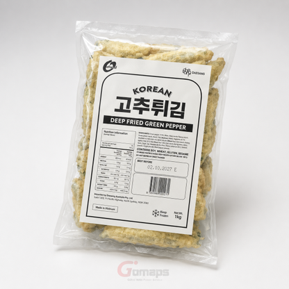 FROZEN DEEP FRIED GREEN PEPPER 1KG
