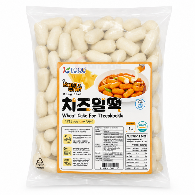 Bong Chef Cheese Wheat Rice Cake 1KG x 10