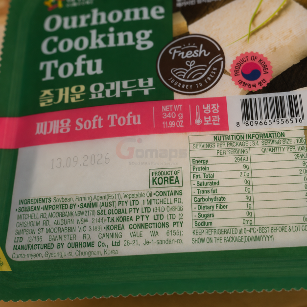Ourhome Cooking Tofu (Soft) 340G x 18