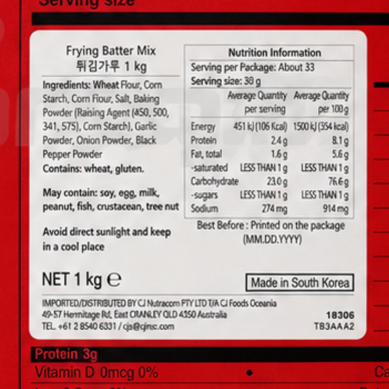CJ frying powder 1KG x 10