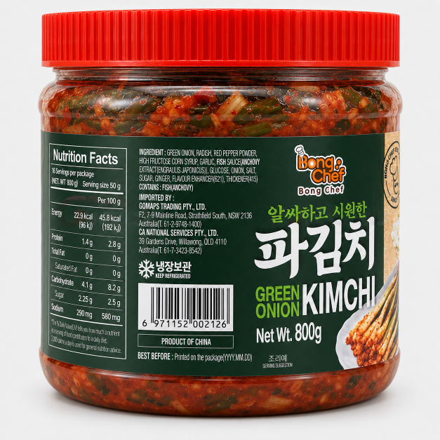 Bong Chef Green onion Kimchi (Container) 800G