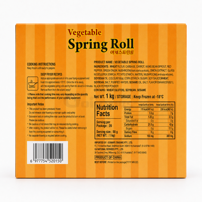 봉셰프 야채 스프링롤 50G x 20P /10