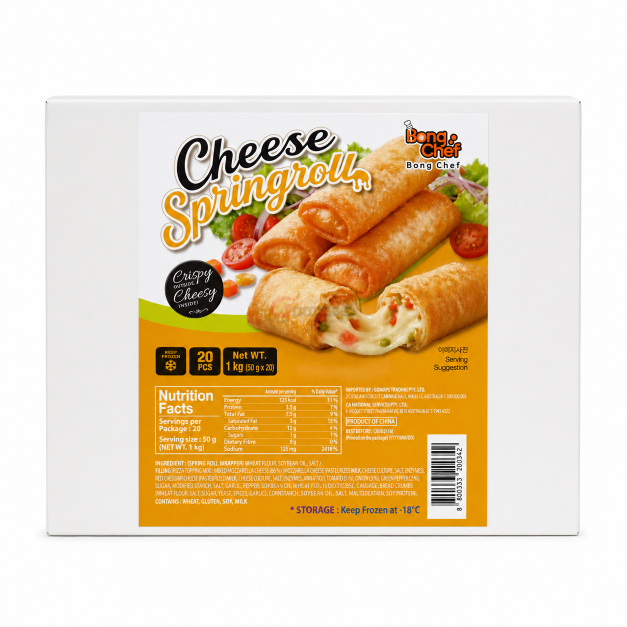 봉셰프 야채 치즈 스프링롤 50G* 20P/10