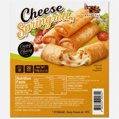봉셰프 야채 치즈 스프링롤 50G* 20P/10