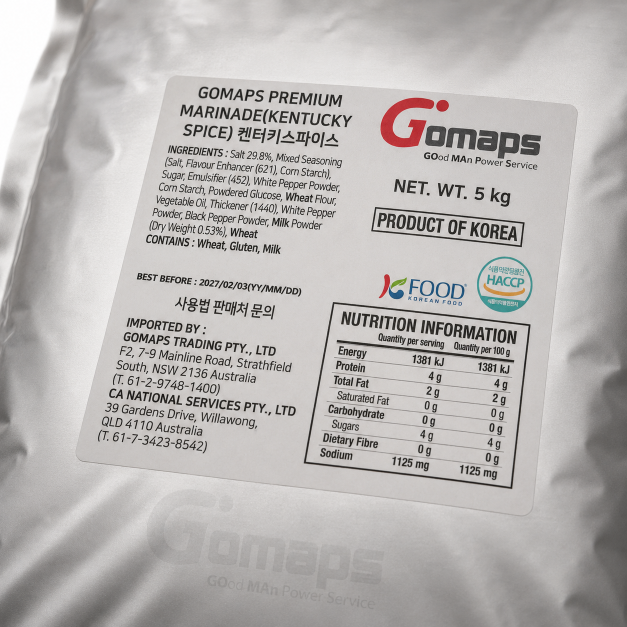 Gomaps Kentucky Spice (high-quality Marinade Powder) 5KG x 4