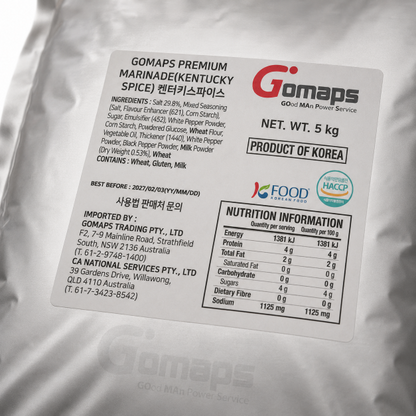Gomaps Kentucky Spice (high-quality Marinade Powder) 5KG x 4