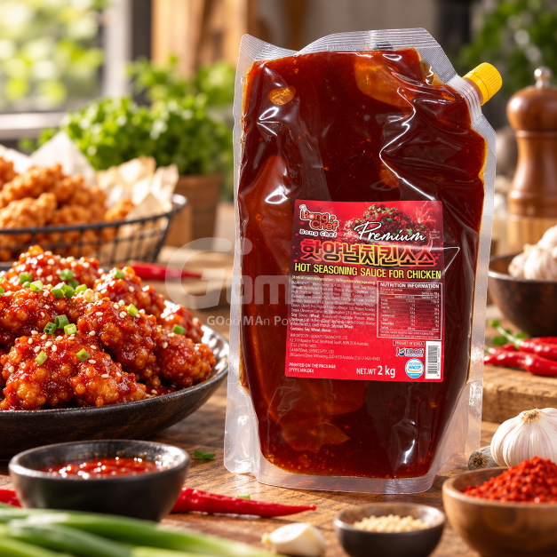 Gomaps Hot Seasoned Chicken Sauce (liquid) 2KG x 5