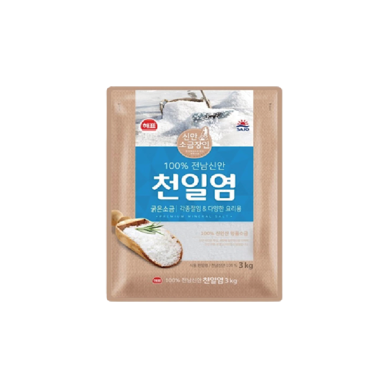 사조해표 천일염 (소금) 3KG x 5